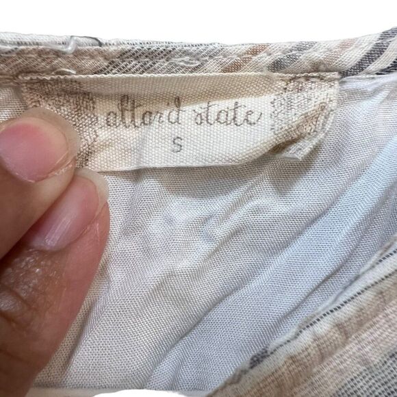 Altar'd State Babydoll Dress Women's Size Small Striped Cream and White - Picture 3 of 11